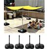 Elitix Pali per Telo Vele Ombreggianti Set da 4 Pali di Supporto per Gazebo O Tettoie, Pali Regolabili per Tende da Sole da Esterno, Pali di Ricambio per Gazebo(Black,400CM/13.1FT/40KG)