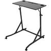 LOYEMAADE Scrivania per cyclette, tavolo con ruote bloccabili, altezza regolabile 90-118 cm, tapis roulant con aperture per tablet, 2 portabevande