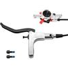 EGUIAS Set Freni a Disco Idraulici MTB rotori da 160mm Piastra Pinza Olio Maniglia Morsetto Bicicletta Freno a Olio Doppio pistone Bici Freno a Tamburo per Bicicletta Biciclette Tamburo(Purple RR)