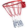APGLSXY Canestro da basket in acciaio, 45 cm, dimensioni ufficiali, piastra di montaggio, design a 4 fori, adatto per 5, 6, 7 palloni da basket, per interni ed esterni