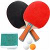 Generico SMALLGAIN Set Ping Pong Portatile - 2 Racchette da Tennis da Tavolo Professionali, Rete con Ganci di Supporto per Tavolo e 3 Palline Incluse - Gioco Completo da Interno e Esterno per Famiglia