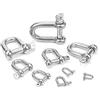 SDYdsgE grilli, 1 pz M4 M5 M6 M8 M10 M12 M14 M16 moschettone D grillo portachiavi gancio a vite in acciaio inossidabile A2 304(Bow Type,M14)