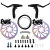 PMAGSYQ Set di Freni a Disco Meccanici per Bicicletta Set di Freni a Disco a trazione lineare per Mountain Bike Pinze Freno MTB Rotore G3 da 160 mm(Brake Lever-Cable)