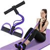 Snokipye Corda di tensione multifunzione, 6 tubi, elastica, per yoga e pedali, fascia di resistenza, in lattice naturale, attrezzatura per fitness, fitness, allenamento snellente per gambe, braccia, gambe