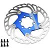 EGUIAS Disco Freno per Bicicletta 140mm 160mm 180mm 203mm Rotori Freno a Disco a 6 Fori Adatti per Freno a Disco Idraulico Shimano Freno a Tamburo per Bicicletta Biciclette Tamburo(140mm Blue)