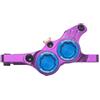 PMAGSYQ Pinza Freno a Disco Idraulico per Bicicletta a Montaggio Piatto per Bici 4 Pistoni per Mountain Bike da Strada con Barra Piatta(Purple)