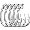 CVHfhjTG ami da Pesca, Ami da Pesca 5 Pezzi Amo in Acciaio Inossidabile for in Mare con Amo for tonno spinato in Barca for Acqua di Grande for Riva del Fiume(12l0)