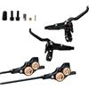 PMAGSYQ Freno a Disco Idraulico MTB a 4 pistoncini 2200mm Tipo Split Freno a Pressione Olio Mountain AM DH Pinza Freno Bici da Strada(Black Split-Type LR)