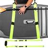 GORGECRAFT Tracolla Regolabile Paddle Board Tracolla Tavola Da Surf Colore Verde e Giallo Guinzaglio Il Trasporto Paddle Board con Fibbia A Sgancio Rapido Kayak Surf Paddleboarding Sport Acquatici