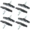 PMAGSYQ Blocchi Freno per Bici Parte ciclistica in Gomma MTB Bicicletta da Strada di Montagna Scarpe Leggere per Freni a V Pastiglie per Bicicletta(4 Pair Black)