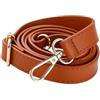 Generico Accessori for Borse Tracolla Regolabile in Pelle PU Lunga 130 cm Compatibile con Tracolla di Ricambio Larga 1,8(Brown Gold)