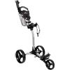 BENROSS Q Fold 1 Carrello da golf a spinta - Design pieghevole compatto a 3 ruote con portabevande - Carrello leggero con sistema di piegatura rapida, ruote da 30,5 cm e supporto per borsa regolabile