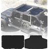 Xprite Sunshade Compatible with Jeep Wrangler JK JKU (2007-2018) - Front & Rear Mesh Top, Blocks UV, Wind, Noise - Bikini Cover for Sport, Sahara, Rubicon - Perfect Jeep Gift for Off-Road Adventures