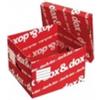 Dox Scatola archivio Dox & Dox con coperchio dorso 29 cm bianco/rosso 1600175 (Conf.12)
