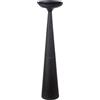 Casablanca modernes Design Casablanca - Candelabro Rotonda in ferro - nero - superficie stropicciata - grande - altezza 64 cm x diametro 21 cm