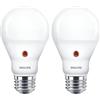 PHILIPS LED Lampadina Goccia con Sensore Crepuscolare 60W E27, Luce Bianca Calda (Confezione da 2)