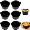 AiQInu 6 Pezzi Pirottini per Friggitrice ad Aria, Stampo Muffin Riutilizzabile, Stampi in Silicone Antiaderenti, Senza BPA, Pirottini Silicone per Muffin Torta Pasticcini