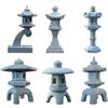 Saihisday 6 pezzi decorazione asiatica in miniatura, stile lanterna giapponese, statua della pagoda cinese per acquario acquario ornamento decorazione bonsai micro kit di paesaggio roccioso