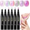 Wuquei Pennarelli Pittura Unghie,6 Colori Gel Polarizzata - Set Di Pennarelli Smalto Unghie Ad Asciugatura All'Aria - Per Casa, Salone, Feste, Viaggi, Foto, Matrimoni, Appuntamenti, Quotidiano, Ragazze e Don