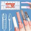 GmwyCzV 150 Pezzi 3D Reverse French Dual Form, 3D Manicure Francese, 15 Misure Forme Riutilizzabili, per Poly Gel, Builder Gel, Nail Extension DIY e Uso Professionale