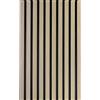 Mardom Decor Medio L0202T - Pannello da parete in legno di quercia chiaro, 121 x 12 x 2000 mm, in polistirene acustico, rivestimento da parete, pannello 3D, fonoassorbente