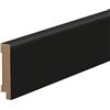 PROVISTON | Battiscopa | Mdf sventato | Profilo arrotondato | 16 x 100 x 2500 mm | Nero | Batteboard | Robusto | Alta qualità | 25 metri