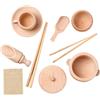 Generico Strumenti per contenitori sensoriali - Set di Giocattoli di 8 Palette in Legno e pinze in Legno | Giocattolo per l'apprendimento della motricità fine per Bambini 3 Anni in su,