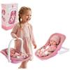 Kinderplay Bambola 30,5 cm con bambole a seggiolino auto - ovetto per piccola bambola, guscio leggero come accessorio per bambole dai 3 anni in su, rosa