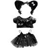 niannyyhouse 20 cm Peluche Bambola Accessori Nero Copricapo Giacca In Pelle Cinghia Gonna 8 Vestiti Bambola Vestire