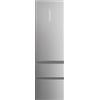Haier 3D 60 Serie 5 Frigorifero Combinato 3 Porte 414 Litri (289 Frigo + 125 Freezer), Air Surround, Cassetti Accesso Diretto, Wi-Fi App hOn, Classe D, 205 x 59,5 x 66,7 cm (AxLxP), Inox, HTW5620DNMG