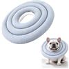 FARYODI Collare per cani morbido, imbottito, per ferite al collo e alla parte superiore del corpo, alternativa al collare, impermeabile, con coulisse, collare chirurgico, per cani di taglia grande, colore blu