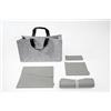 SIGEL Kit Base Bag Accessori 50 x 28 cm | BAB01, L, grigio chiaro, borsa Desk Sharing, custodia laptop, pochette, sottomano, RPET riciclato