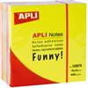 APLI - Blocco note adesive a cubo, 75 x 75 mm, 400 fogli, colore: giallo, rosa, verde e arancione