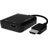 LogiLink Estrattore audio LogiLink HDMI da A/M a A/F + 3,5 mm/F + ODT 2CH/5.1CH nero 0,1 m (confezione blister da 1)