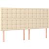 vidaXL Testiere 4 pezzi Tessuto Crema 100x5x78/88 cm