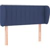 vidaXL Testiera con orecchie blu 83x23x78/88 cm in tessuto