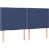 vidaXL Testiere 4 pz. Tessuto blu 100x5x78/88 cm