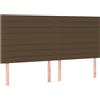 vidaXL Testiere 4 pz. Tessuto marrone scuro 100x5x78/88 cm