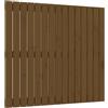 vidaXL Testata a muro marrone miele 95,5x3x90 cm in legno di pino massiccio