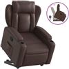 vidaXL Poltrona relax con supporto in piedi in Pelle finta marrone