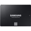 Samsung SSD Samsung 870 EVO SATA III da 2,5 pollici, 1 TB, 560 MB/s in lettura, 530 MB/s in scrittura, SSD interno, disco rigido per il trasferimento veloce dei dati, MZ-77E1T0B/EU