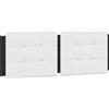 vidaXL Cuscino per testiera vidaXL "Zadar" bianco e nero, 140 cm, ecopelle