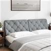 vidaXL Cuscino per testiera grigio chiaro 180 cm in tessuto