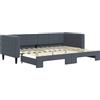 vidaXL Letto da giorno allungabile grigio scuro 80x200 cm in velluto