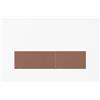 Mendorio Placca di Comando WC, Compatibile con Geberit Sigma, UP300 e UP320, Piastra Doppio Scarico, Dimensioni 246×164 mm (Bianco Opaco & Bronzo Opaco Pulsante)