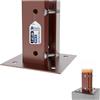 GeZu Impex Regolabile Supporto per Palo da Fissare 100 x 100 mm Verniciato Set di 4 a Polvere Staffa Base per Palo Staffa Quadrata per Piede Recinzione Scarpa per Palo da Fissare