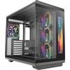 Mars Gaming MC-REVMAX, Case PC ATX, Schermo IPS 11.8, Vetro Temperato Continuo, 4 Ventole PWM ARGB, Raffreddamento Liquido fino a 360mm, Compatibile Schede Madri a Connettore Inverso, USB-C, Nero