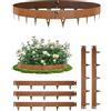 Sararoom Bordura per giardino Bordatura da Prato Bordo Aiuole, Bordure in Acciaio Corten Flessibile - 107,5x20cm Bordi Paesaggistici Metallo Separatore Prato E Ghiaia,Barriera Erbacce per Cortile,5pz