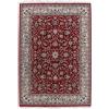 THEKO | Tappeto orientale tradizionale in 100% lana vergine, tappeto persiano con motivo Isfahan | Annodato a mano | Rosso | 40x60 cm
