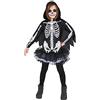 Ciao - Lady Skeletrina scheletro costume travestimento bambina (Taglia 7-10 anni)